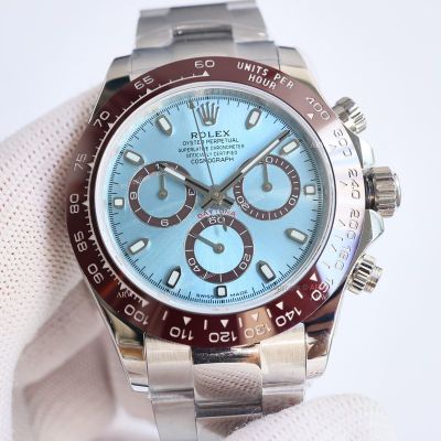 Clean Factory Rolex Daytona 7750 Blue Face Watch